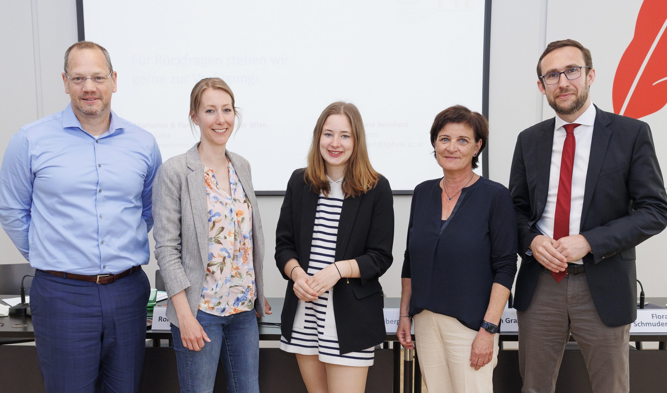 V.l.n.r.: Doug Lemov, Sophie Blohberger, Flora Schmudermayer, Judith Grafinger, Roland Bernhard © Roland Rudolph