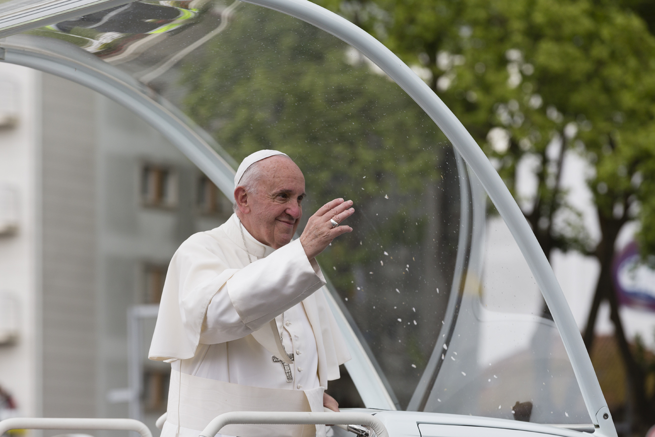 Shrines of Europe, Papst Franziskus in Fátima © Municipality of Ourém