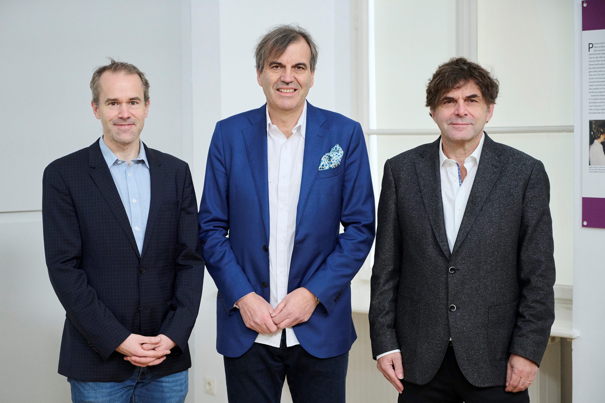 V.l.n.r.: Assoc.-Prof. Priv.-Doz. Dr. Georg Stary, Univ.-Prof. Dr. Peter Wolf und Ao. Univ.-Prof. Dr. Harald Kittler