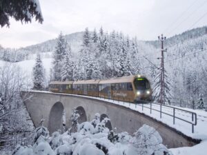 Mariazellerbahn Himmelstreppe im Winter © NÖVOG_Heussler