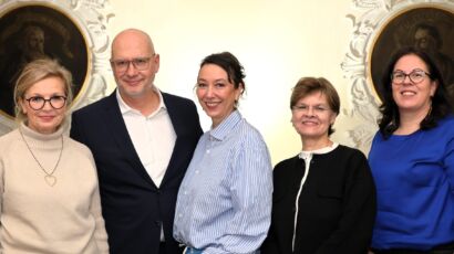 Gruppenfoto (v.l.n.r. Heidemarie Svehla, Andreas Weissenbäck, Ursula Strauß, Ulrike Greiner, Agnes Schwarzenberger-Berthold) © Johannes Martschin